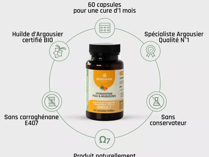 Nouveautés ! Complément Alimentaire – Capsules d'Huile d'Argousier BIO – Hydratation Peau & Muqueuses