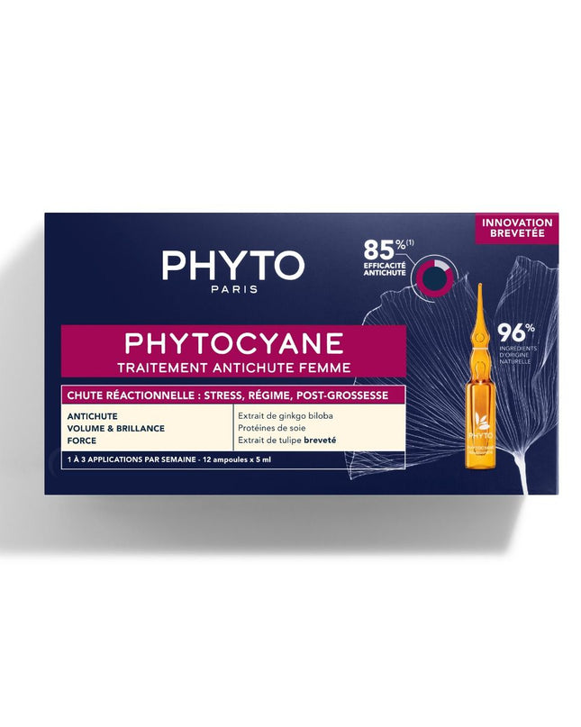 PHYTOCYANE REACTIONNELLE Traitement Antichute Femme - 12x5ml
