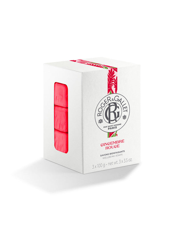 GINGEMBRE ROUGE Savon Parfumé 3x100g - ROGER GALLET