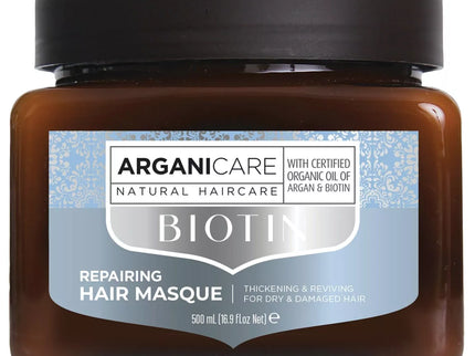 ARGANICARE Masque hydratant et réparateur à la Biotine - Cheveux secs et abîmés