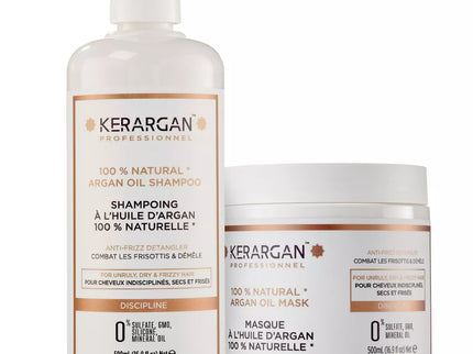 Kerargan - Duo Disciplinant Shampoing & Masque à l'Huile d'Argan - 2x500ml