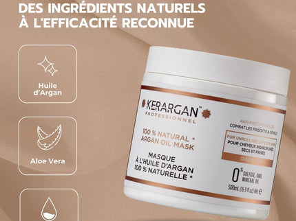 Kerargan - Masque Disciplinant à l'Huile d'Argan - 500ml