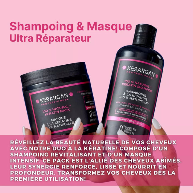 Kerargan - Duo Shampoing & Masque à la Kératine - 2x500ml