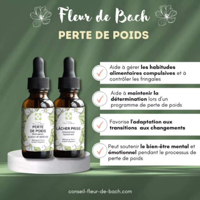 Conseil fleur de Bach® - Fleur de Bach pour Maigrir- Perte de poids -30Ml