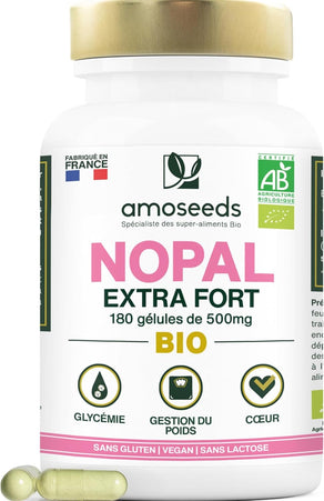 Nopal Bio Extra Fort | Formule Puissante | 180 Gélules Vegan | Qualité Supérieure