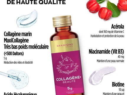 GRANIONS COLLAGENE + BEAUTÉ Goût Fruits Rouges - 8 Shots