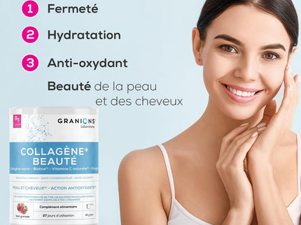 GRANIONS COLLAGENE + BEAUTE Peau et Cheveux - Poudre Parfum Grenade 275g