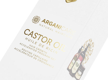 ARGANICARE | Shampoing + Masque + Sérum Ricin | Accélérateur de Croissance | Apaise le cuir Chevelu | Nourrit et Renforce le cuir Chevelu | Cheveux Fort et Brillant | 400ML + 500ML + 100ML