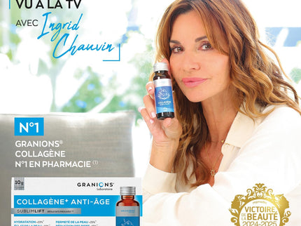 GRANIONS COLLAGENE + ANTI-ÂGE Sublimlift Goût Pêche - 10 Shots