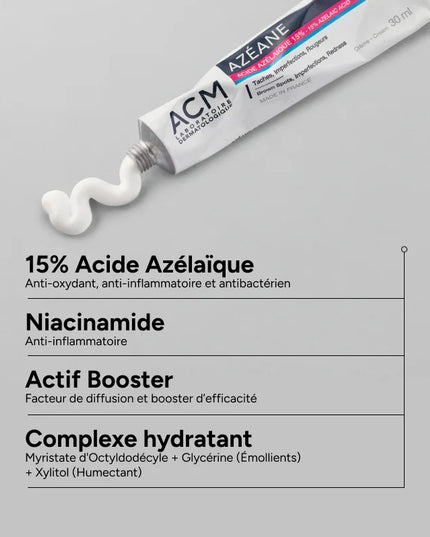 ACM AZEANE Crème Acide Azélaïque 15% - 30g