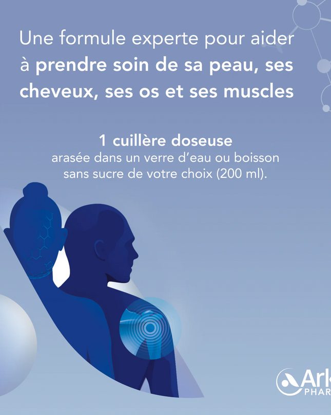 ARKOPHARMA COLLAGÈNE Peau Cheveux Os et Muscles - Poudre 260g