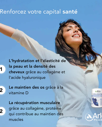 ARKOPHARMA COLLAGÈNE Peau Cheveux Os et Muscles - Poudre 260g