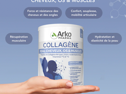 ARKOPHARMA COLLAGÈNE Peau Cheveux Os et Muscles - Poudre 260g