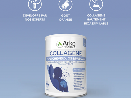 ARKOPHARMA COLLAGÈNE Peau Cheveux Os et Muscles - Poudre 260g