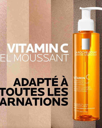 VITAMIN C Gel Moussant Rénovateur Éclat Pores Affinés - 200ml LA ROCHE POSAY