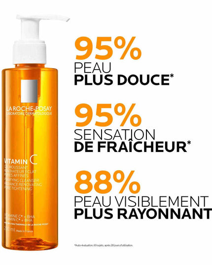 VITAMIN C Gel Moussant Rénovateur Éclat Pores Affinés - 200ml LA ROCHE POSAY
