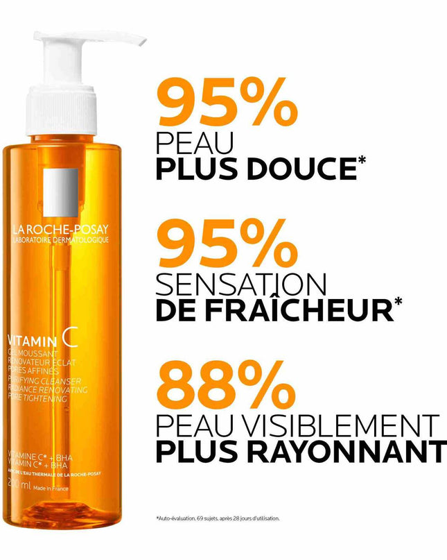 VITAMIN C Gel Moussant Rénovateur Éclat Pores Affinés - 200ml LA ROCHE POSAY