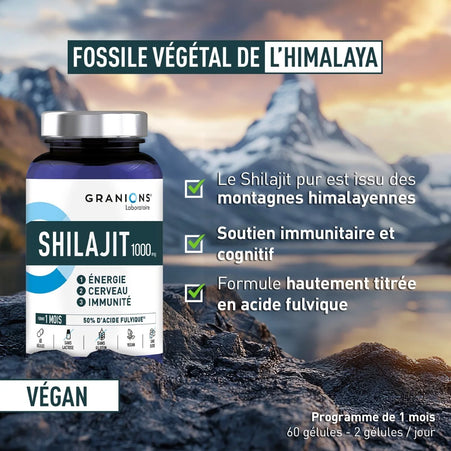 GRANIONS SHILAJIT 1000mg - 60 Gélules