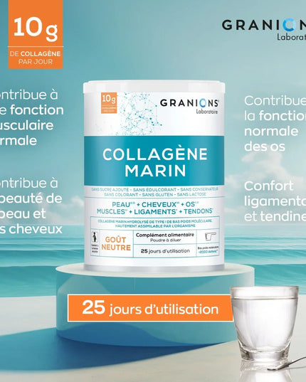 GRANIONS COLLAGENE MARIN Type 1 Goût Neutre - 285g