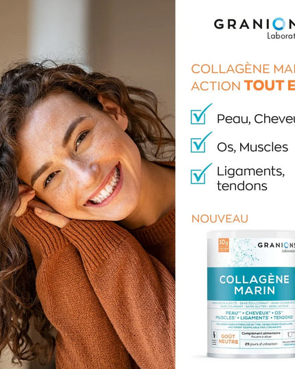 GRANIONS COLLAGENE MARIN Type 1 Goût Neutre - 285g