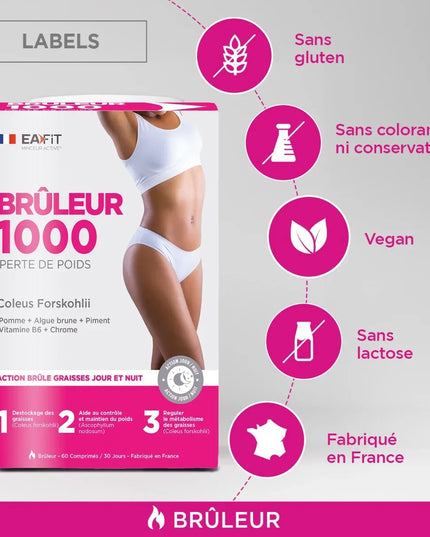 EAFIT BRULEUR 1000 - 60 Comprimés