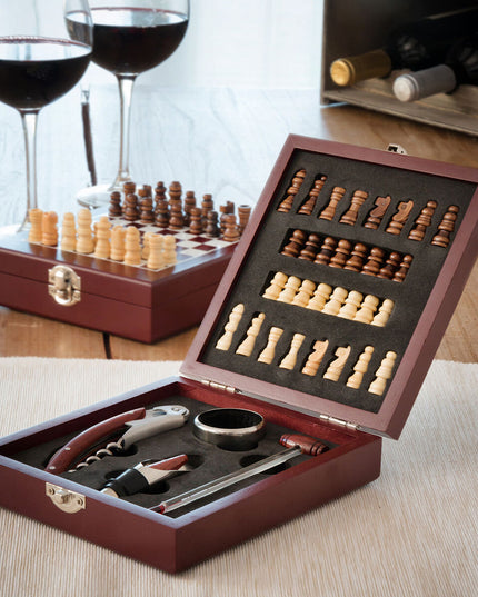 Ensemble d'Accessoires à Vin et Échecs InnovaGoods 37 Pièces