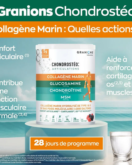 CHONDROSTÉO + Articulations - Collagène Marin - Poudre 280g