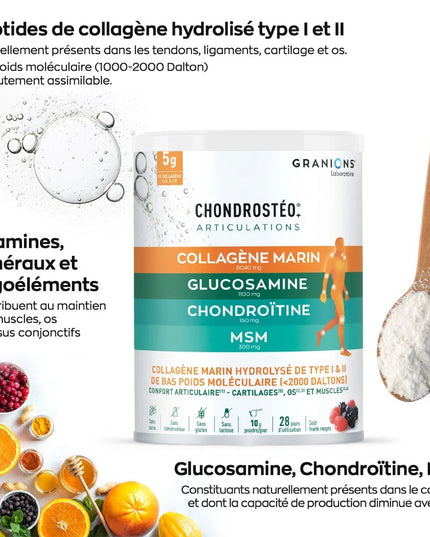 CHONDROSTÉO + Articulations - Collagène Marin - Poudre 280g