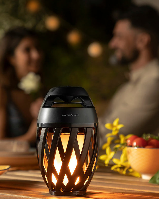 Haut-Parleur Sans Fil avec LED Effet Flamme Spekkle InnovaGoods