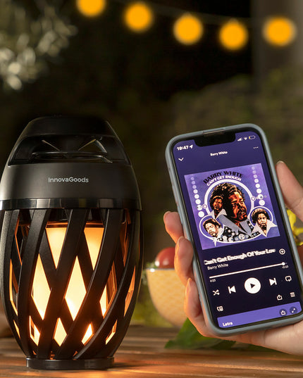 Haut-Parleur Sans Fil avec LED Effet Flamme Spekkle InnovaGoods