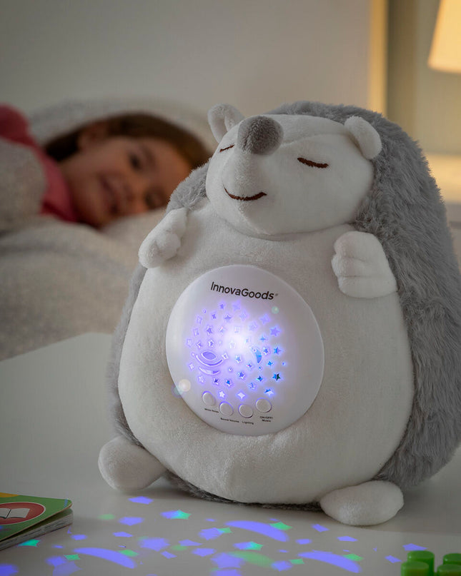 Hérisson en Peluche avec Bruit Blanc et Veilleuse Spikey InnovaGoods