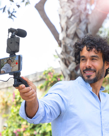 Kit Vlogging avec Lumière, Micro y Télécommande Plodni InnovaGoods 6 Pièces
