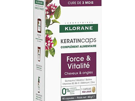 KLORANE KERATINCAPS Force et Vitalité Cheveux et Ongles - 90 Capsules