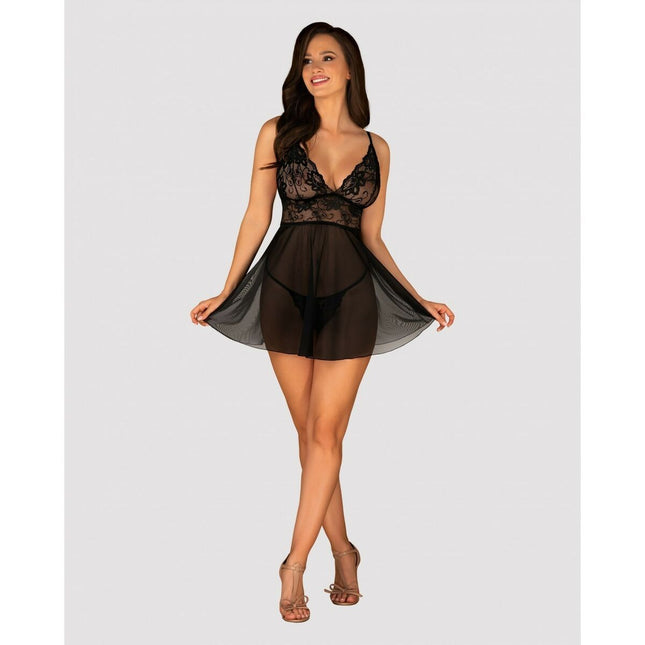 Nuisette & Culottes Idillia Obsessive Idillia babydoll Noir