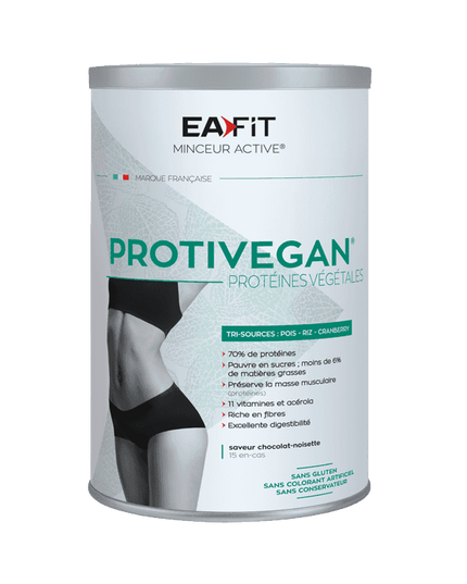 EAFIT PROTIVEGAN Protéines Végétales Saveur Vanille Caramel - 450g