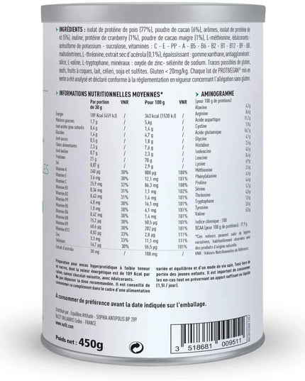 EAFIT PROTIVEGAN Protéines Végétales Saveur Chocolat Noisette - 450g