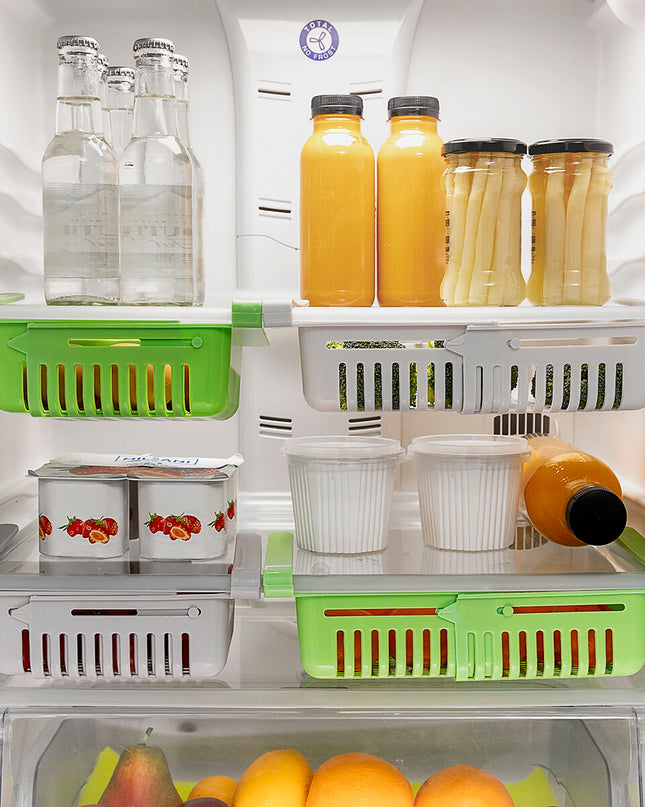 Rangement Réglable pour Réfrigérateur Friwer InnovaGoods 2 Unités