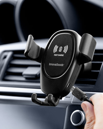 Support pour téléphone portable avec chargeur de voiture sans fil Wolder InnovaGoods