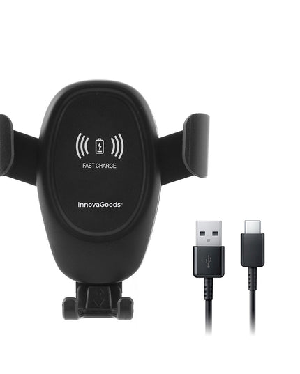 Support pour téléphone portable avec chargeur de voiture sans fil Wolder InnovaGoods