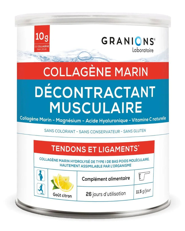 GRANIONS DÉCONTRACTANT MUSCULAIRE COLLAGENE MARIN Marin Goût Citron - 300g